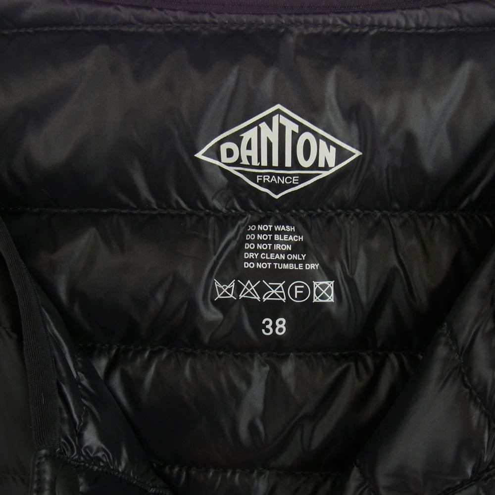 Danton ダントン JD-8751 INNER DOWN インナーダウン ダウンジャケット ブラック系 38【中古】