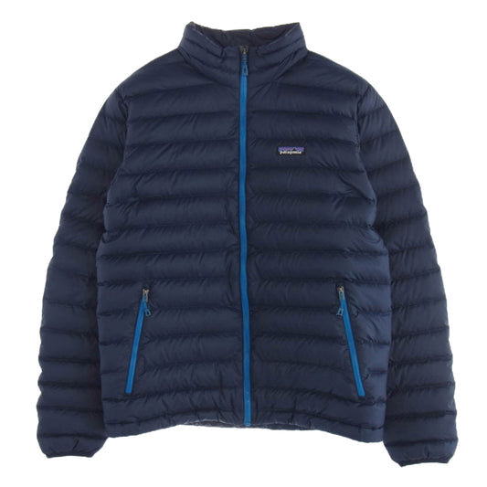 patagonia パタゴニア 15AW 84674 DOWN SWEATER ダウンセーター ジップアップ ダウンジャケット ネイビー系 M【中古】