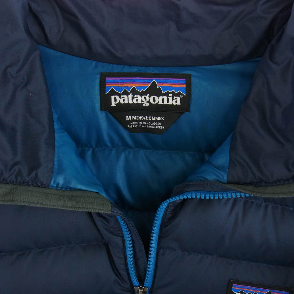 patagonia パタゴニア 15AW 84674 DOWN SWEATER ダウンセーター ジップアップ ダウンジャケット ネイビー系 M【中古】