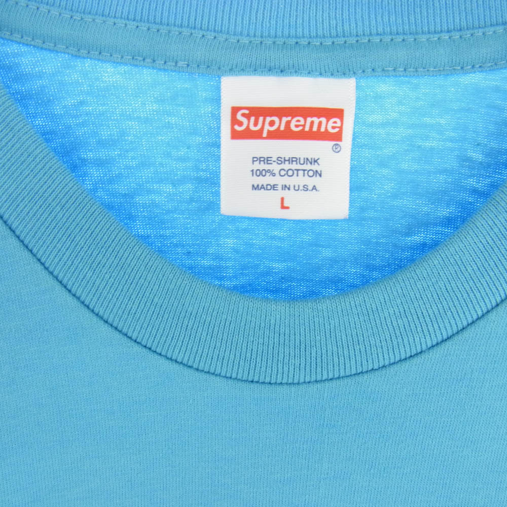 Supreme シュプリーム 19SS Bela Lugosi Tee ベラ ルゴシ 半袖 Tシャツ ライトブルー系 L【美品】【中古】