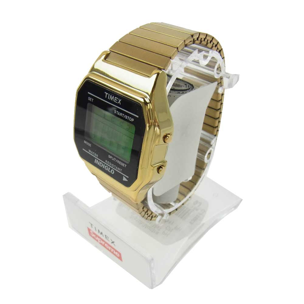 Supreme シュプリーム 19AW x TIMEX Digital Watch タイメックス デジタル ウォッチ 腕時計 ゴールド系【極上美品】【中古】