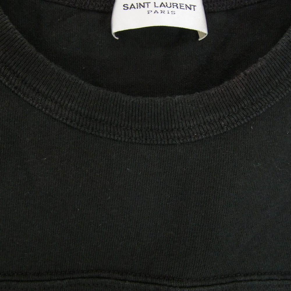 SAINT LAURENT サンローラン TY74 673411 Y36LW 半袖 プリント Tシャツ ブラック系 M【中古】
