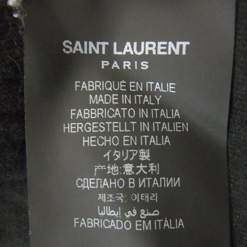 SAINT LAURENT サンローラン TY74 673411 Y36LW 半袖 プリント Tシャツ ブラック系 M【中古】