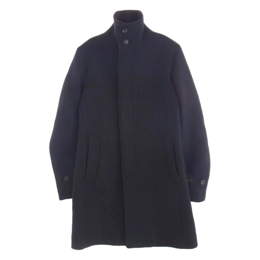 junhashimoto ジュンハシモト 1012120004 C04 H3 STAND COLLAR COAT カシミヤ混 ウール混 スタンドカラー コート ブラック系 4【中古】