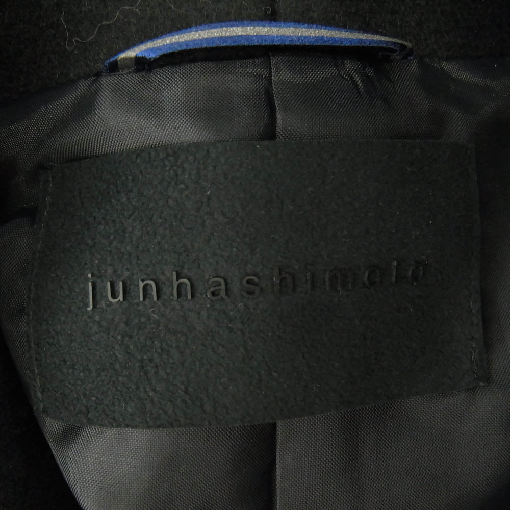 junhashimoto ジュンハシモト 1012120004 C04 H3 STAND COLLAR COAT カシミヤ混 ウール混 スタンドカラー コート ブラック系 4【中古】