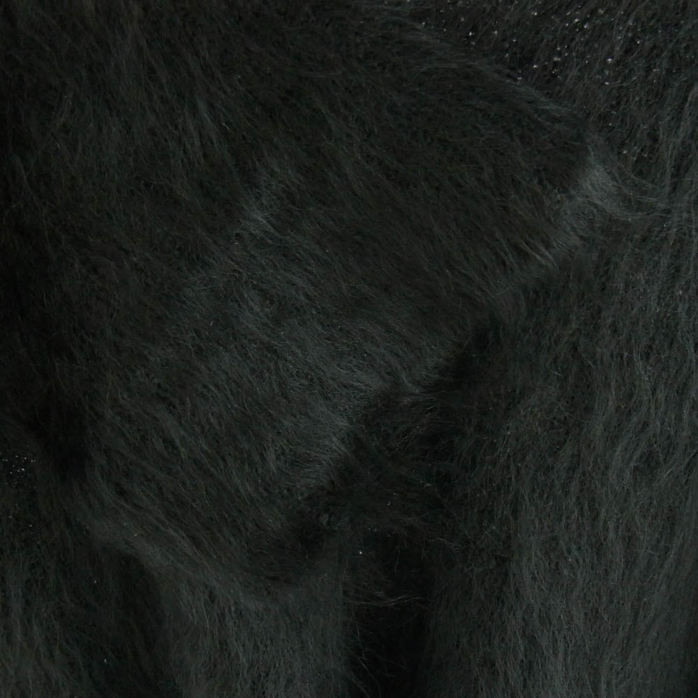 Yohji Yamamoto POUR HOMME ヨウジヤマモトプールオム HE-K01-190 HALF CARDIGAN FUR FINISH CREW NECK ハーフカーディガン ファーフィニッシュ クルーネック モヘア ニット ブラック系 3【中古】