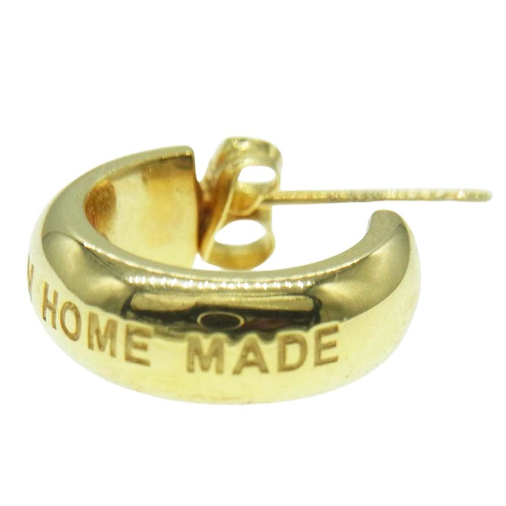 JAM HOME MADE ジャムホームメイド ラウンドダイヤモンド ブラックダイヤ プレート ピアス ゴールド ゴールド系【中古】