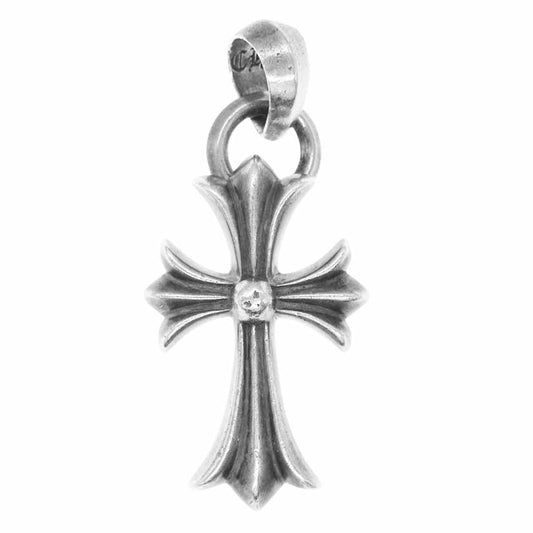 CHROME HEARTS クロムハーツ（原本無） CH CRS SML W BALE スモールCHクロス ペンダント Wベイル ネックレス トップ シルバー系【中古】