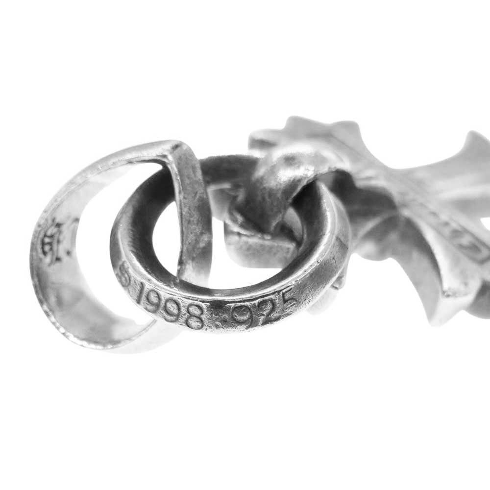 CHROME HEARTS クロムハーツ（原本無） CH CRS SML W BALE スモールCHクロス ペンダント Wベイル ネックレス トップ シルバー系【中古】
