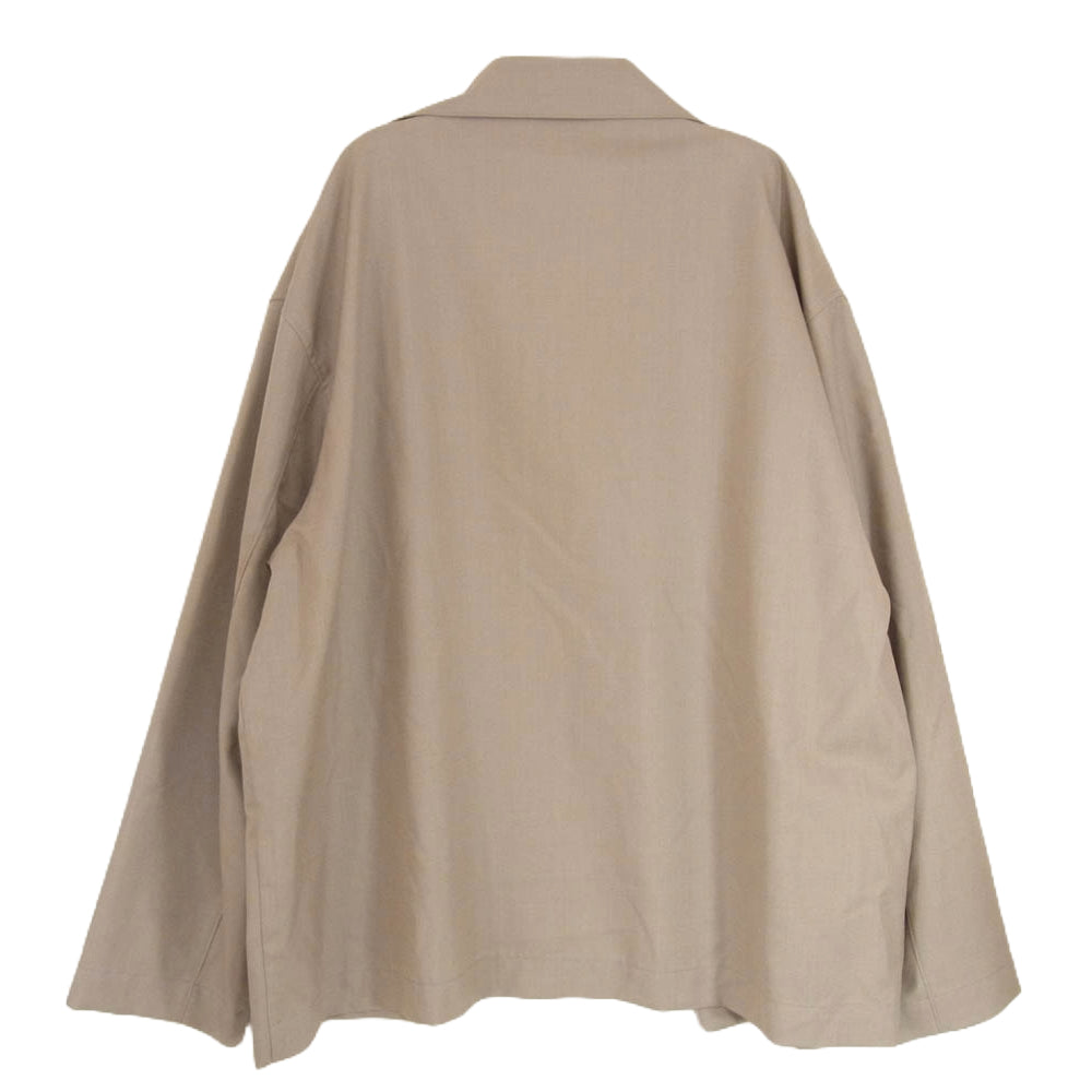 AURALEE オーラリー 20SS A20SB01WT WOOL SILK TROPICAL SHIRTS JACKET ウール シルク混 トロピカル シャツ ジャケット ベージュ系 4【中古】