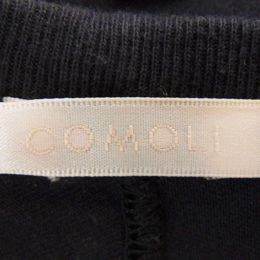 COMOLI コモリ 18AW N03-05001 フットボール 7分袖 七分袖 Tシャツ カットソー ネイビー系 3【中古】