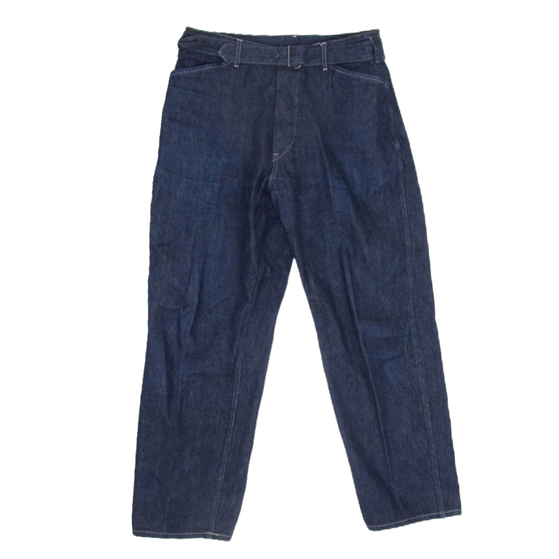 COMOLI コモリ N03-03003 BELTED DENIM PANTS ベルテッド デニム パンツ インディゴブルー系 2【中古】