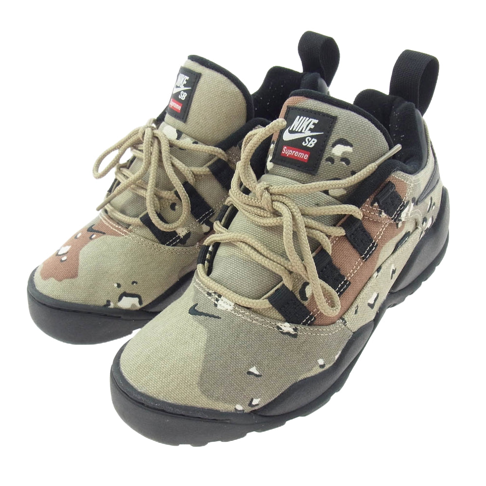 Supreme シュプリーム FQ3000-200 Nike SB Darwin Low Desert Camo ナイキ SB ダーウィン ロー デザートカモ スニーカー カーキ系 25.5cm【中古】