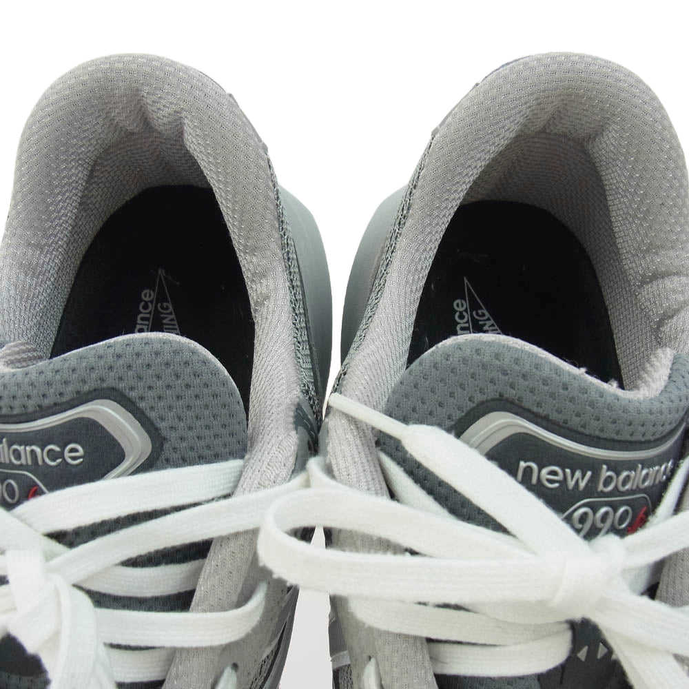NEW BALANCE ニューバランス M990GL6 USA製 990 スエード メッシュ スニーカー グレー系 29cm【中古】