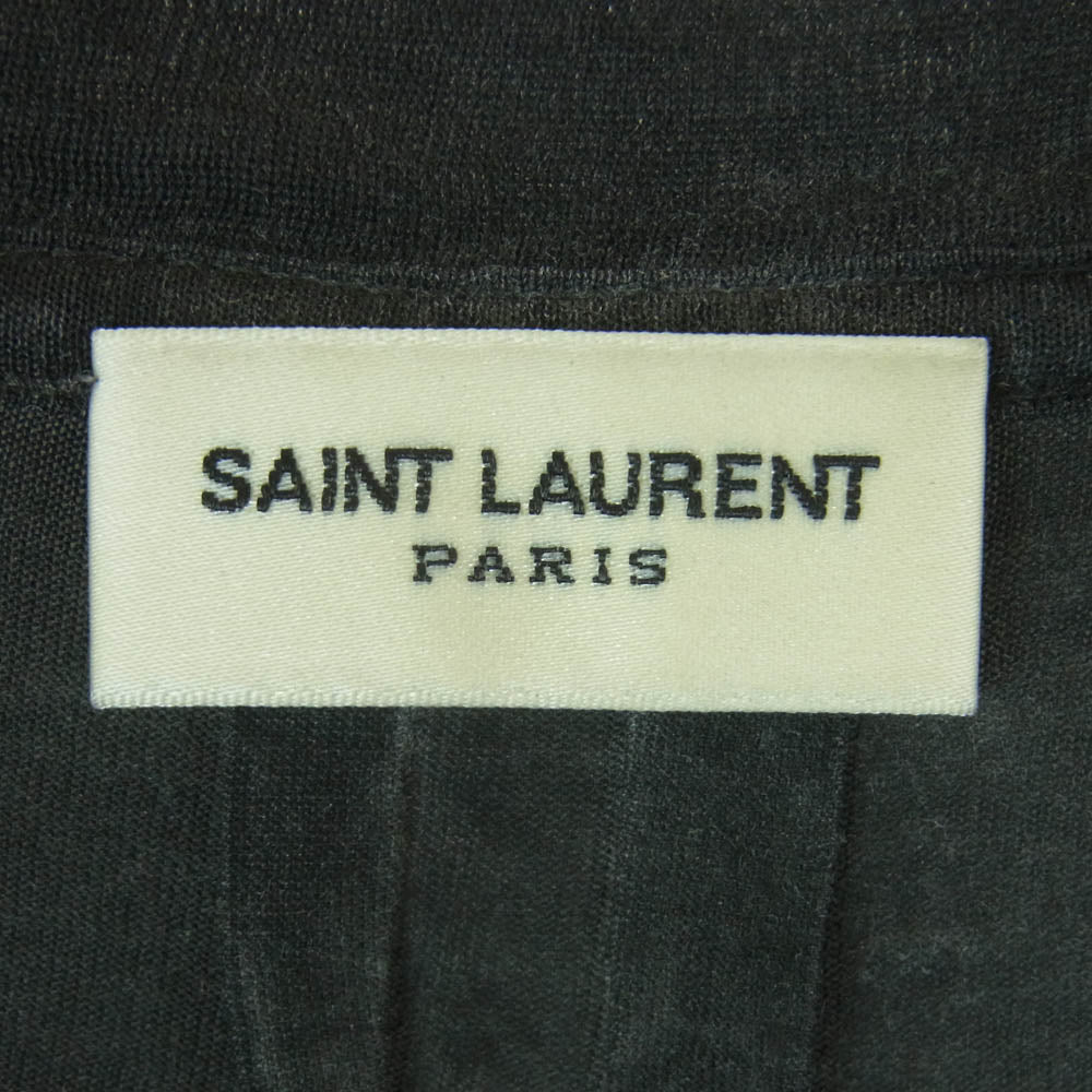 SAINT LAURENT サンローラン エディ期 16SS 375900 Y2TS1 ガーメントダイ クラシック クルーネック ポケット Tシャツ 半袖 カットソー グレー系 S【中古】