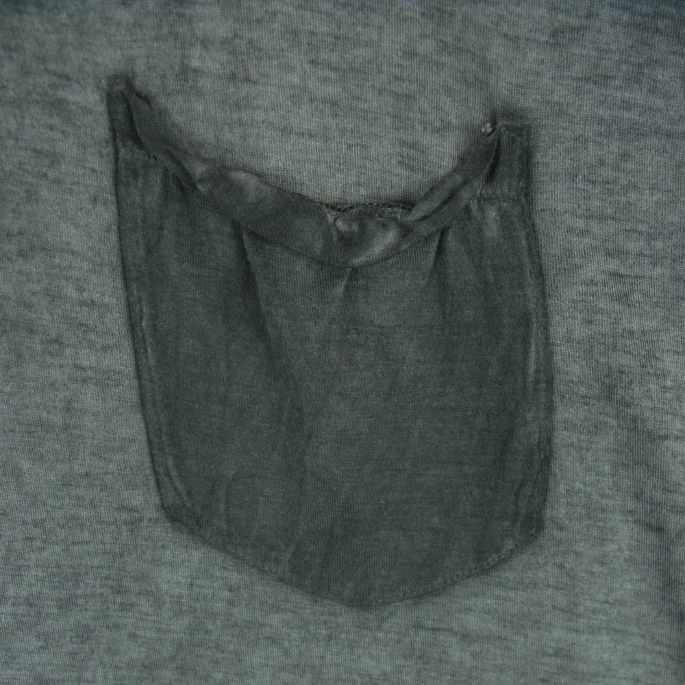 SAINT LAURENT サンローラン エディ期 16SS 375900 Y2TS1 ガーメントダイ クラシック クルーネック ポケット Tシャツ 半袖 カットソー グレー系 S【中古】