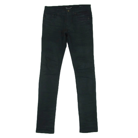 SAINT LAURENT サンローラン 527389 Y824K SKINNY FIT JEANS IN COATED BLACK DENIM コーティング スキニー フィット デニム パンツ ジーンズ ブラック系 28【中古】