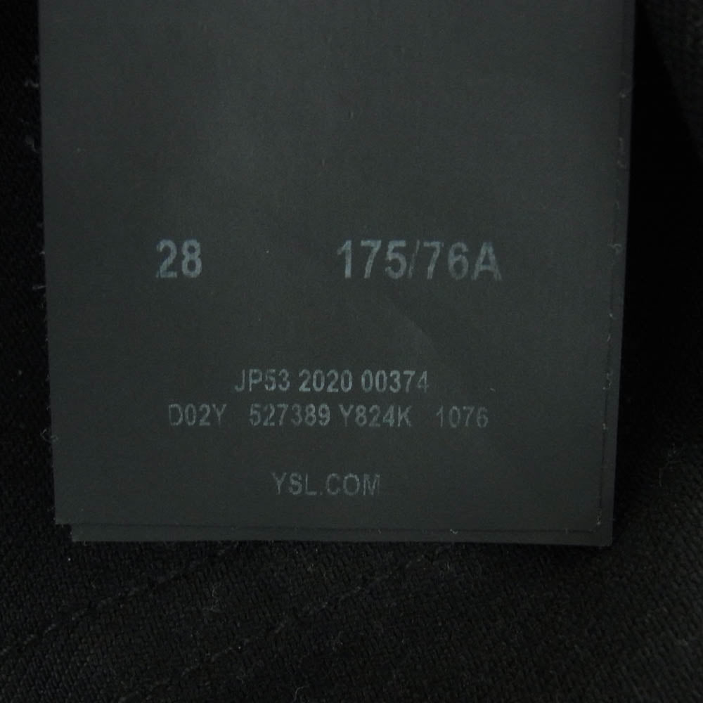 SAINT LAURENT サンローラン 527389 Y824K SKINNY FIT JEANS IN COATED BLACK DENIM コーティング スキニー フィット デニム パンツ ジーンズ ブラック系 28【中古】