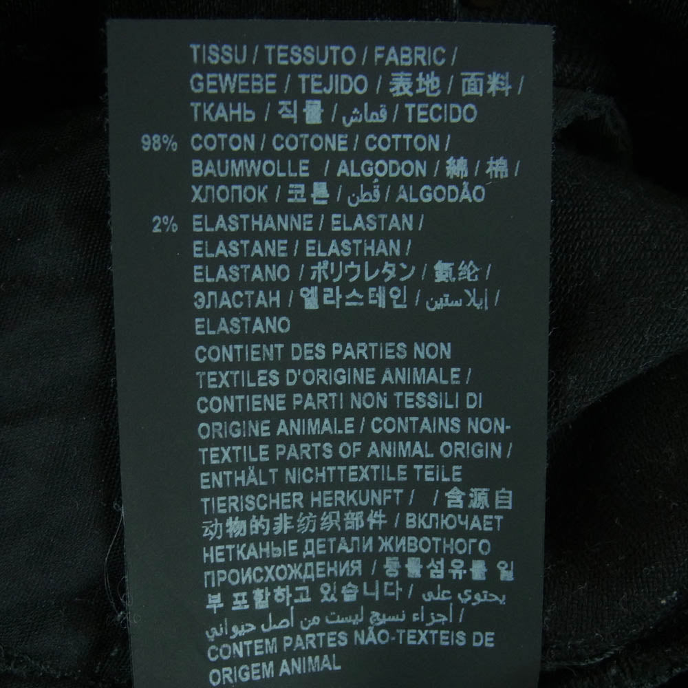 SAINT LAURENT サンローラン 527389 Y824K SKINNY FIT JEANS IN COATED BLACK DENIM コーティング スキニー フィット デニム パンツ ジーンズ ブラック系 28【中古】