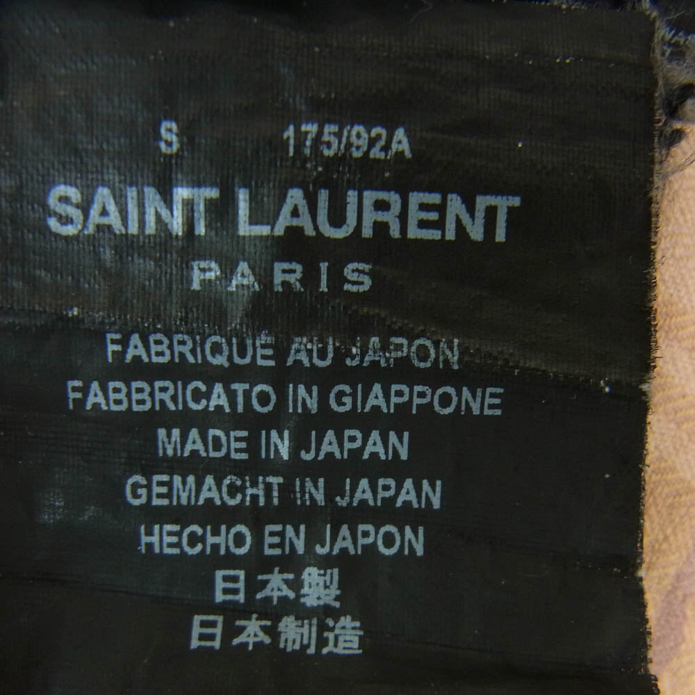 SAINT LAURENT サンローラン エディ期 16SS 410410 Y840L 国内正規品 グラデーション カットオフ チェック 長袖 シャツ グリーン系 ピンク系 S【中古】