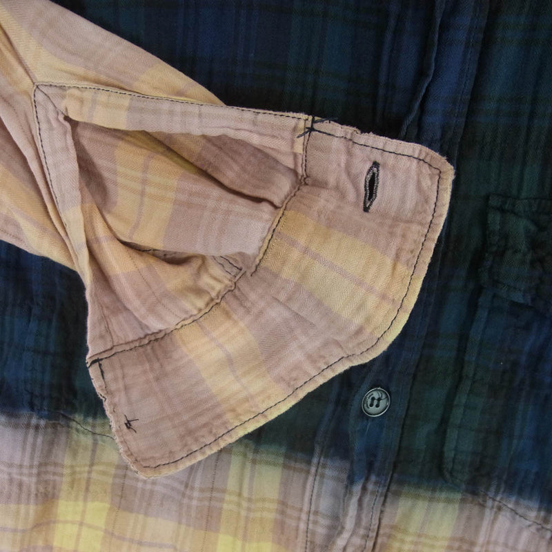 SAINT LAURENT 16SS グラデーションチェックシャツ