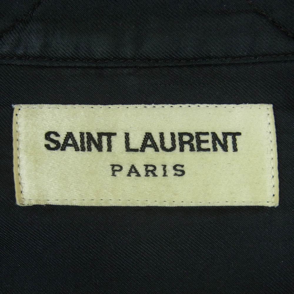 SAINT LAURENT サンローラン 13AW 326627 Y6138 エディ期 13AW 326627 Y6138 レギュラーカラー チェック ウール フランネル 長袖 シャツ ブラウン系 38/15【中古】