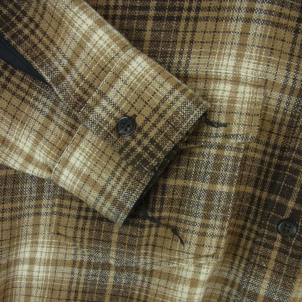 SAINT LAURENT サンローラン 13AW 326627 Y6138 エディ期 13AW 326627 Y6138 レギュラーカラー チェック ウール フランネル 長袖 シャツ ブラウン系 38/15【中古】