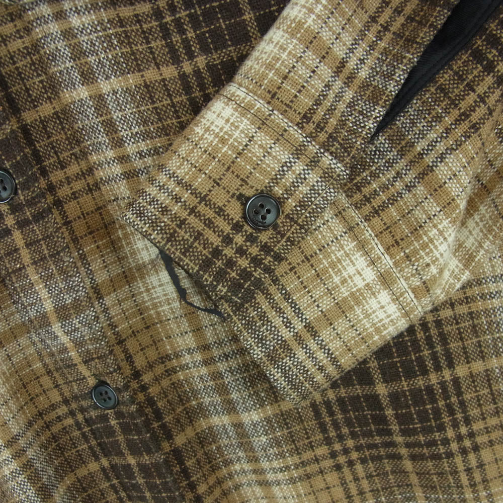 SAINT LAURENT サンローラン 13AW 326627 Y6138 エディ期 13AW 326627 Y6138 レギュラーカラー チェック ウール フランネル 長袖 シャツ ブラウン系 38/15【中古】