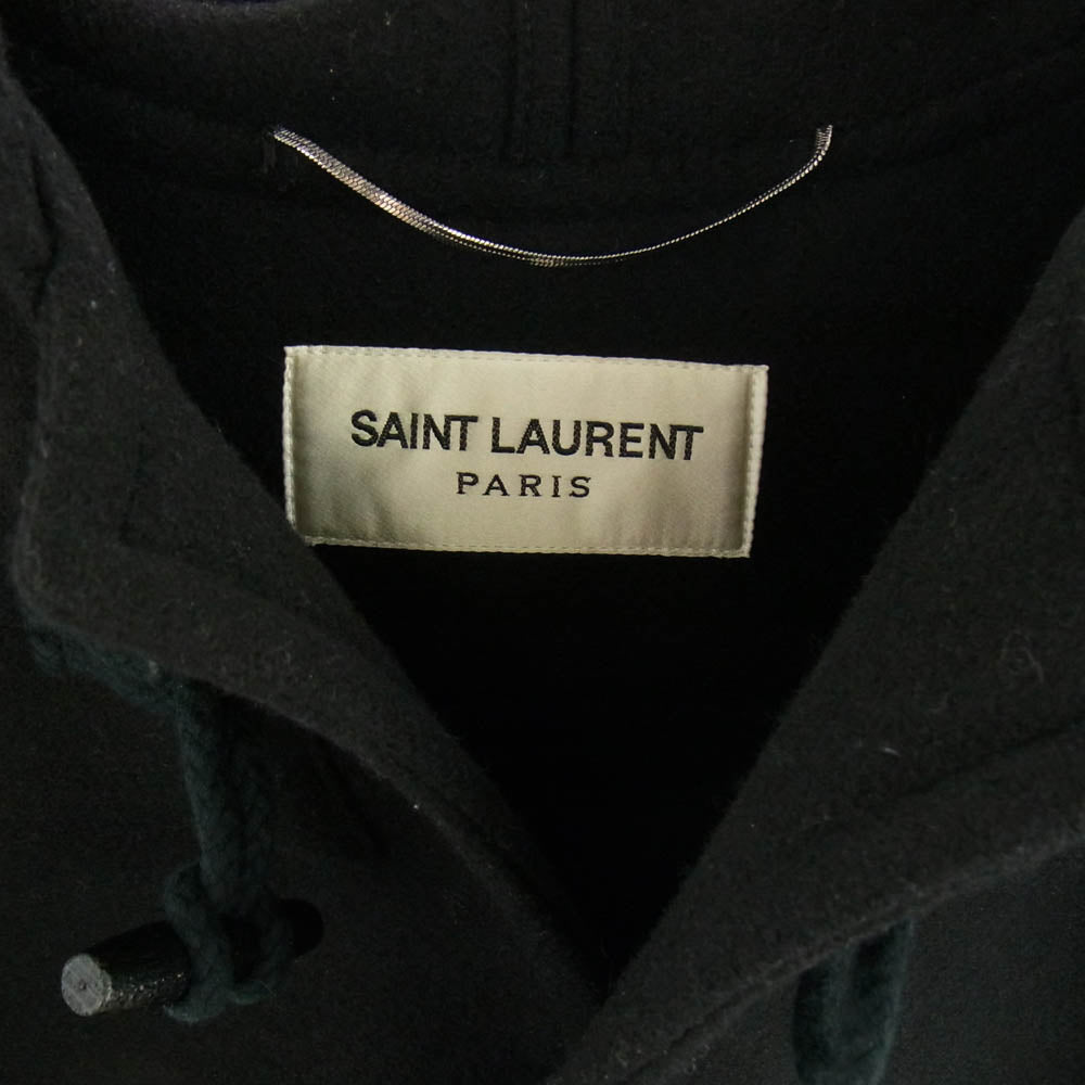 SAINT LAURENT サンローラン 18AW 535303 Y080W クラシック ウール ダッフルコート ブラック系 44【中古】