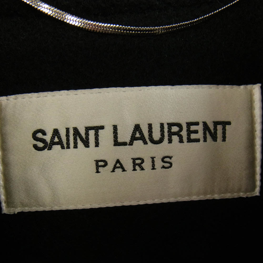 SAINT LAURENT サンローラン 18AW 535303 Y080W クラシック ウール ダッフルコート ブラック系 44【中古】