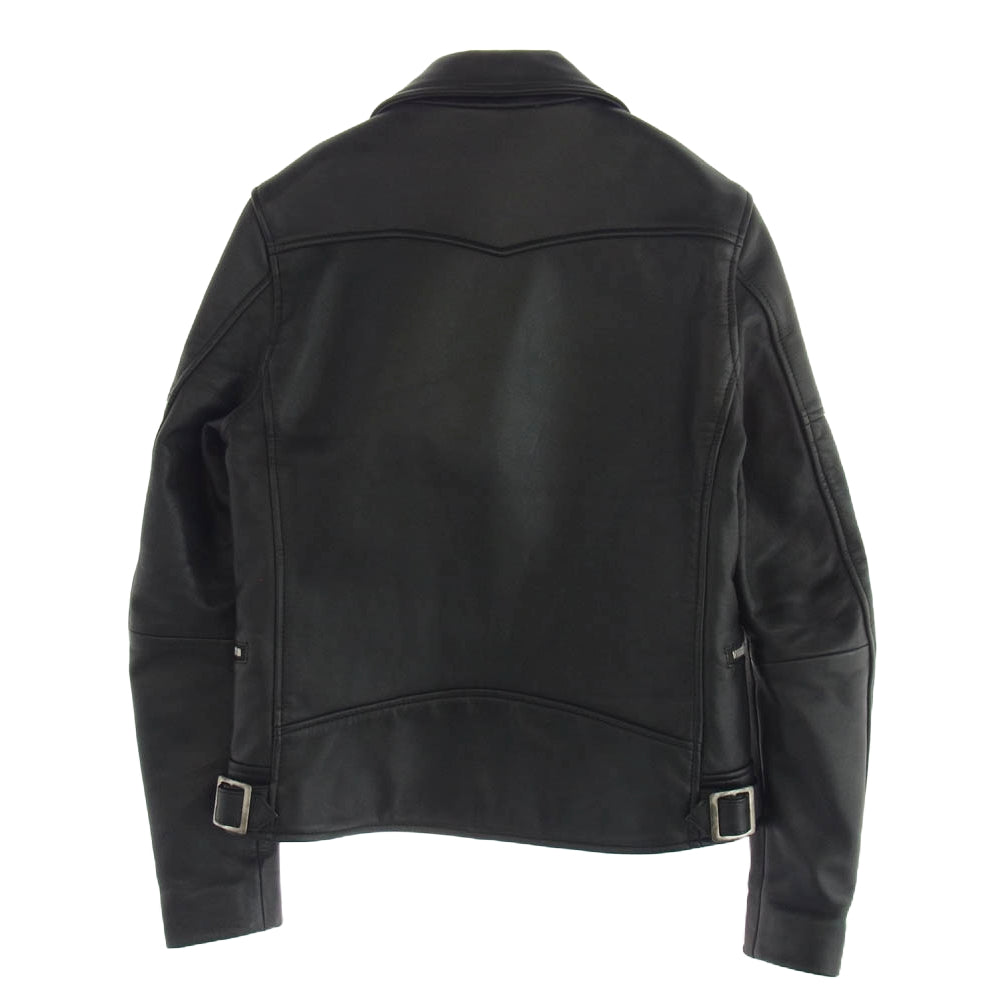 CRIMIE クライミー CR01-01K5-JK58 W RIDERS JACKET ダブルライダース レザー ジャケット ブラック系 XS【中古】