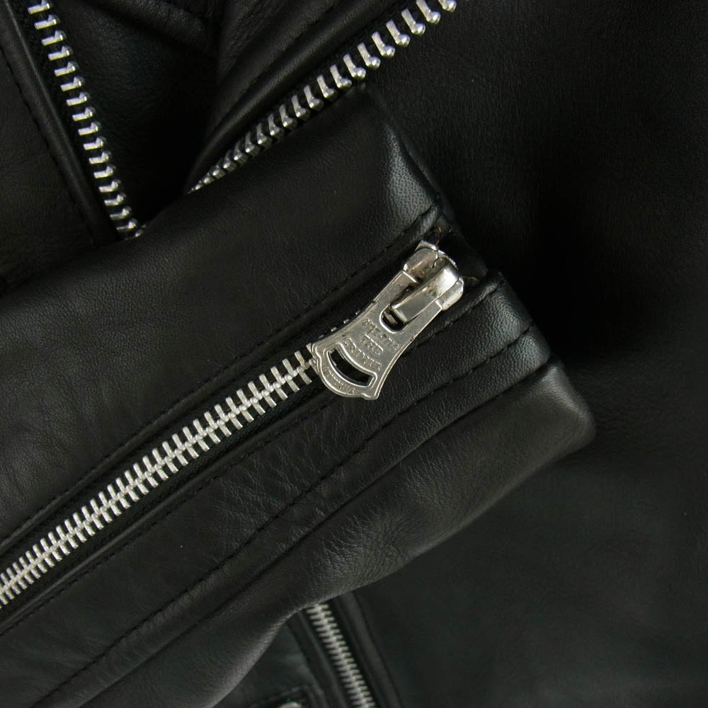CRIMIE クライミー CR01-01K5-JK58 W RIDERS JACKET ダブルライダース レザー ジャケット ブラック系 XS【中古】