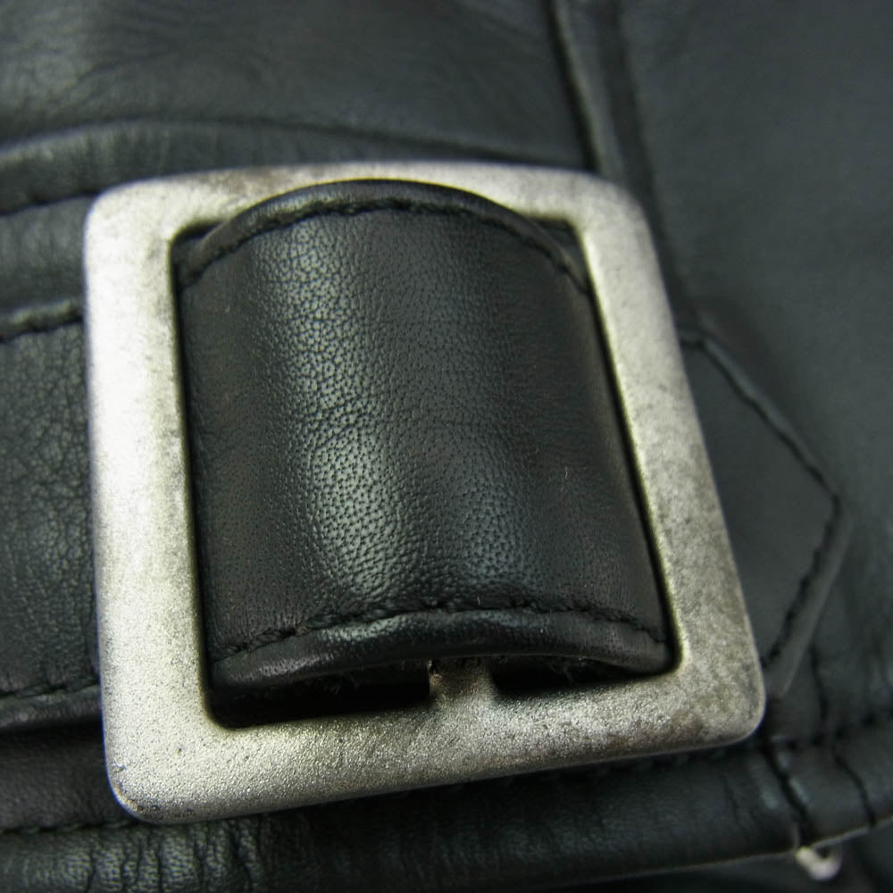 CRIMIE クライミー CR01-01K5-JK58 W RIDERS JACKET ダブルライダース レザー ジャケット ブラック系 XS【中古】