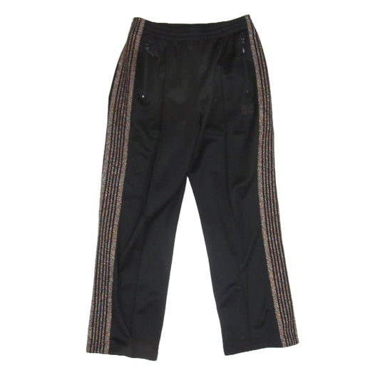 Needles ニードルス 23SS MR568 ワンデイ別注 Shiny Line Track Pants シャイニー ラメ加工 サイドライン トラックパンツ ジャージ ブラック系 XS【中古】