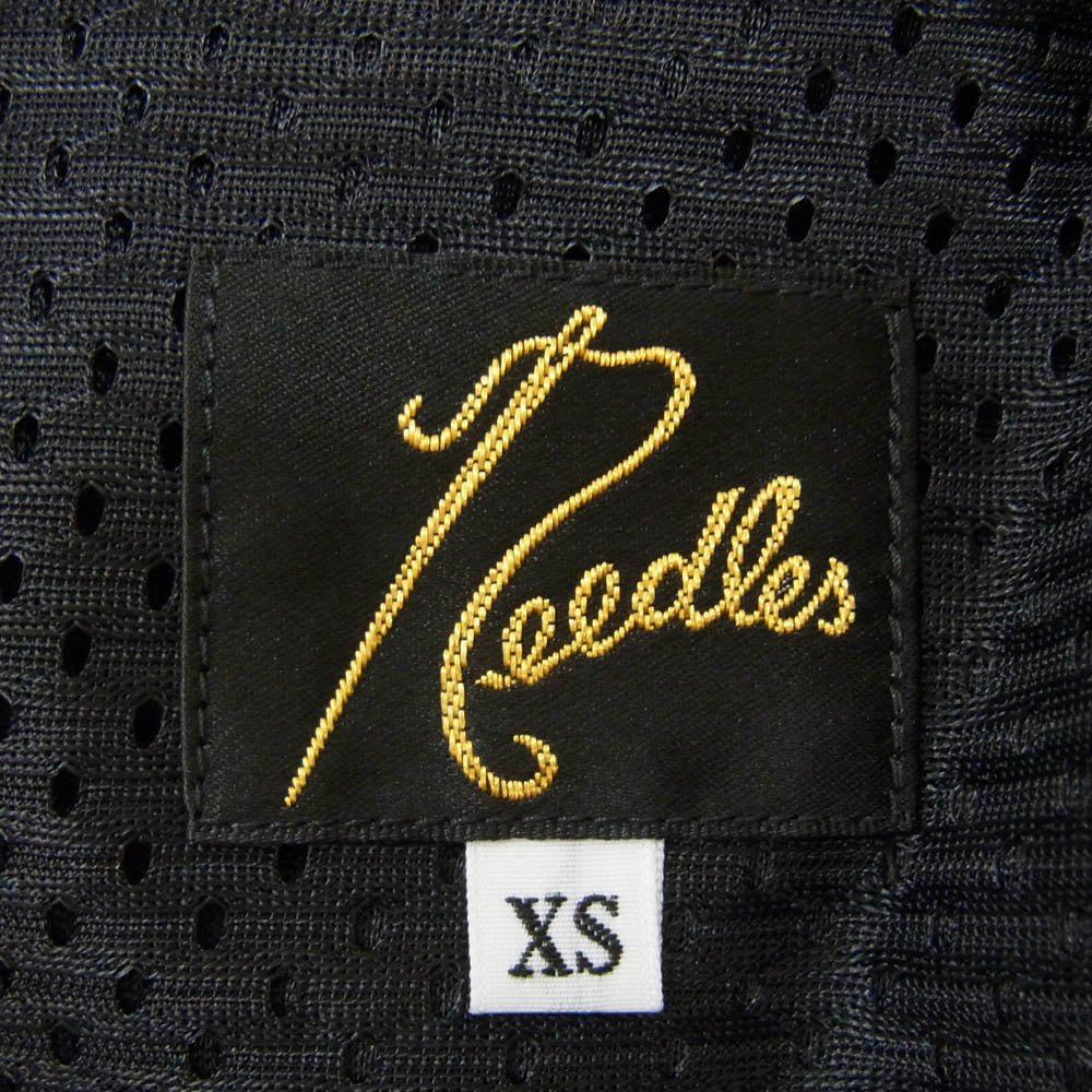 Needles ニードルス 23SS MR568 ワンデイ別注 Shiny Line Track Pants シャイニー ラメ加工 サイドライン トラックパンツ ジャージ ブラック系 XS【中古】