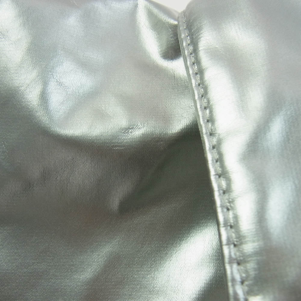 COMME des GARCONS HOMME PLUS コムデギャルソンオムプリュス 18AW AD2018 PB-J086 White Shock ホワイトショック期 シャイニー加工 シルバー ねじれ 斜め釦 変形 コート シルバー系 S【中古】