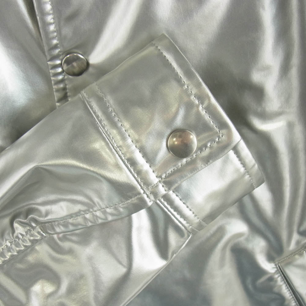 COMME des GARCONS HOMME PLUS コムデギャルソンオムプリュス 18AW AD2018 PB-J089 White Shock ホワイトショック期 シャイニー加工 シルバー 変形 コーチジャケット シルバー系 S【中古】