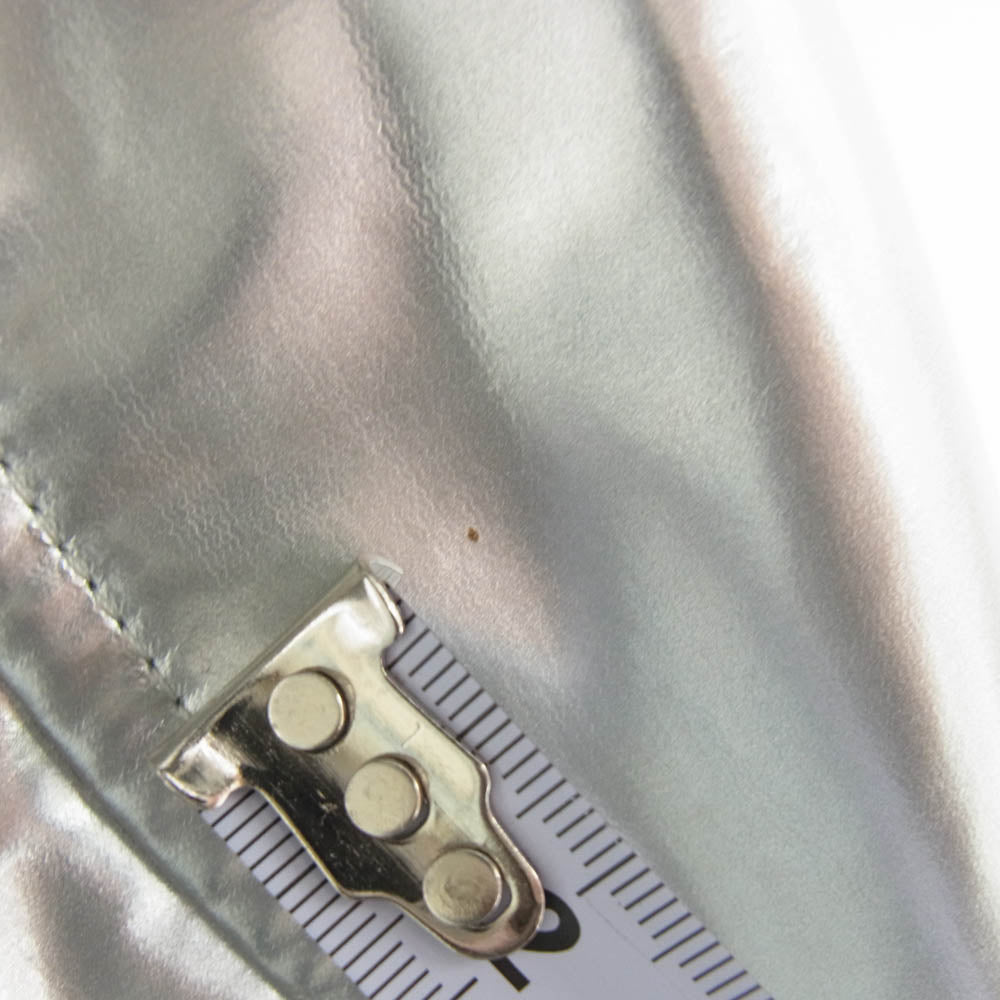 COMME des GARCONS HOMME PLUS コムデギャルソンオムプリュス 18AW AD2018 PB-J089 White Shock ホワイトショック期 シャイニー加工 シルバー 変形 コーチジャケット シルバー系 S【中古】