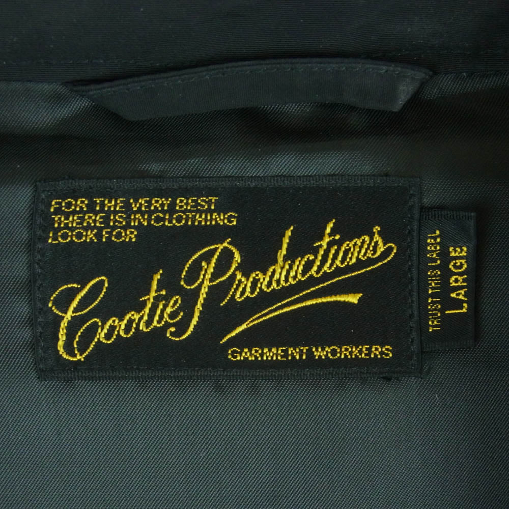 COOTIE クーティー レザー ヨーク ダウン ジャケット 日本製 ブラック系 ブラウン系 L【中古】