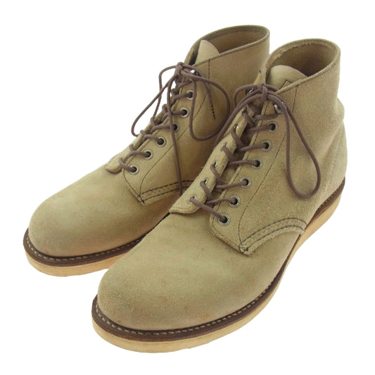 RED WING レッドウィング 8167 2010年製 6INCH SUEDE 6インチ プレーントゥ ワークブーツ ライトブラウン系 27.5cm【中古】