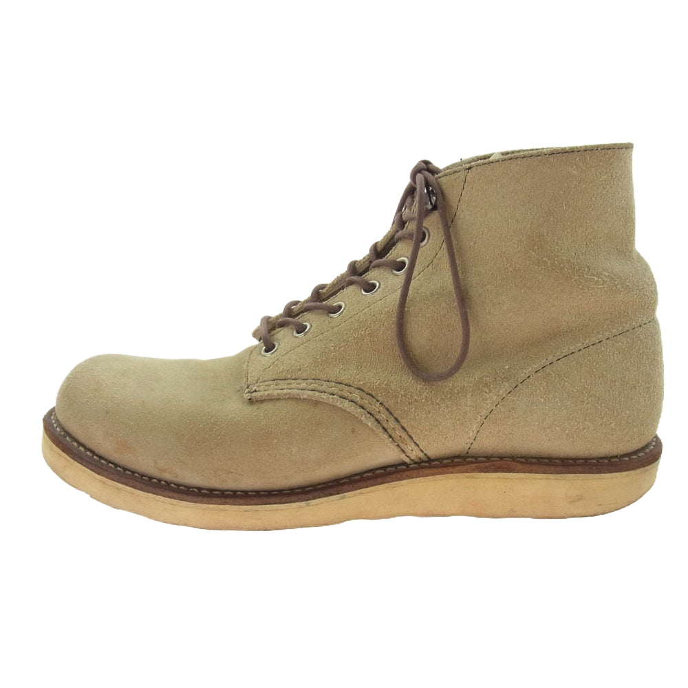 RED WING レッドウィング 8167 2010年製 6INCH SUEDE 6インチ プレーントゥ ワークブーツ ライトブラウン系 27.5cm【中古】