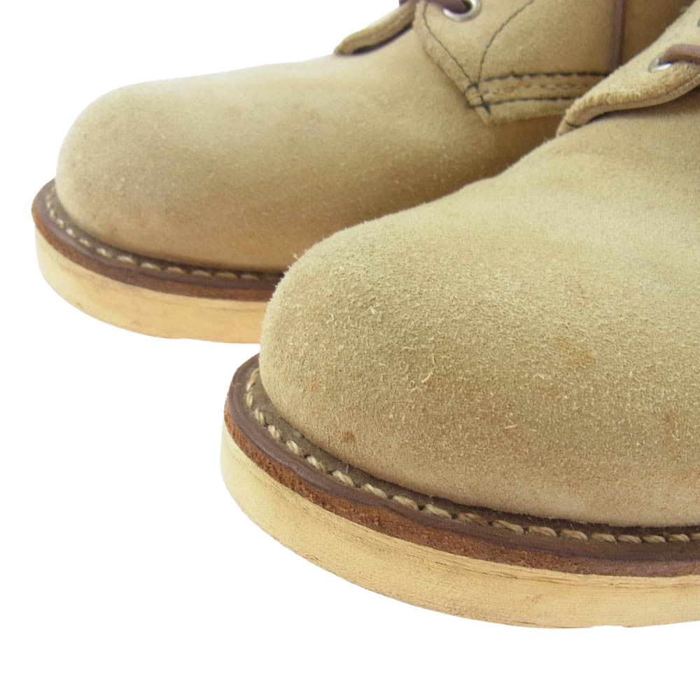 RED WING レッドウィング 8167 2010年製 6INCH SUEDE 6インチ プレーントゥ ワークブーツ ライトブラウン系 27.5cm【中古】