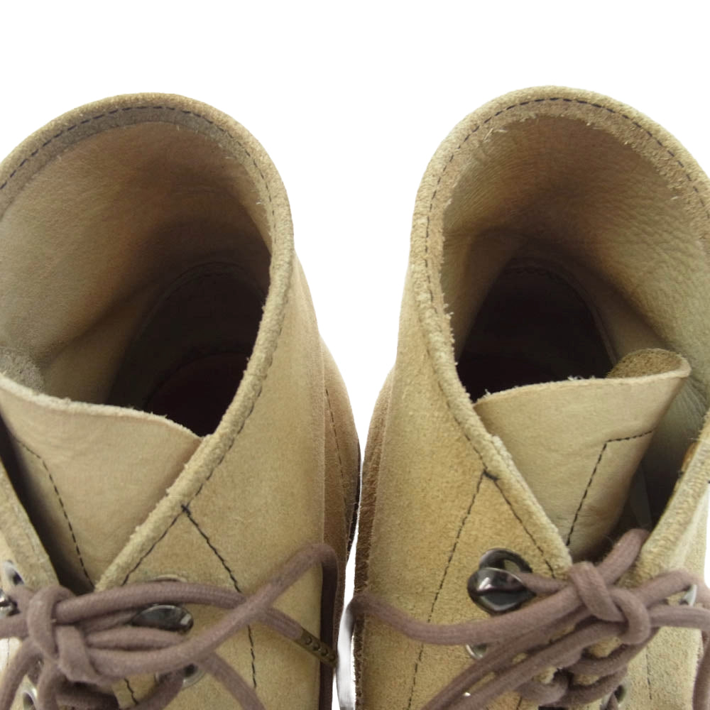 RED WING レッドウィング 8167 2010年製 6INCH SUEDE 6インチ プレーントゥ ワークブーツ ライトブラウン系 27.5cm【中古】