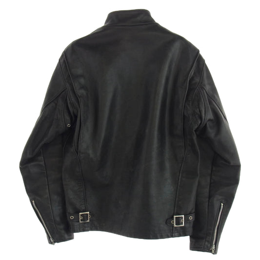 schott ショット シングル ライダースジャケット ブラック系 36【中古】