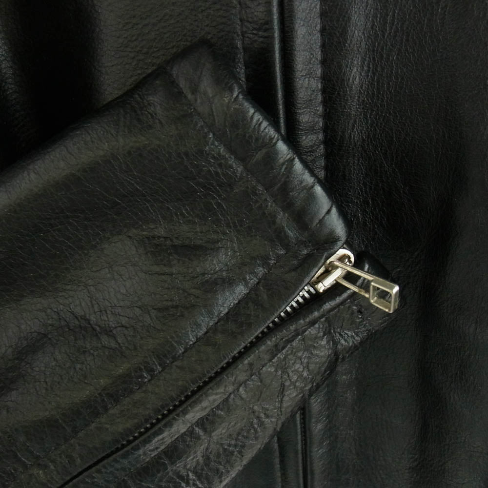 schott ショット USA製 5454 カウレザー シングル ライダースジャケット ブラック系 38【中古】