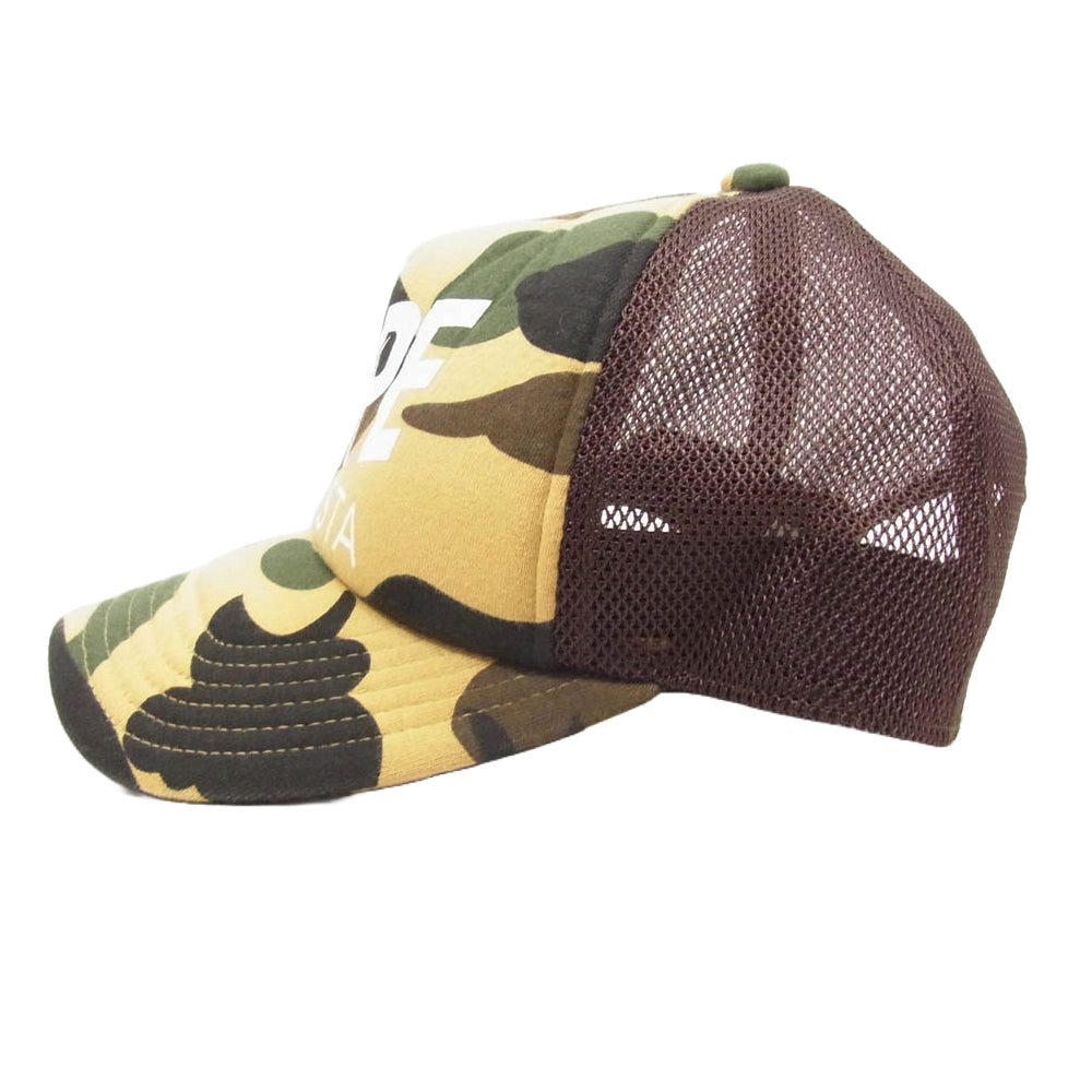 A BATHING APE アベイシングエイプ 001CPI301018M BAPE STA 迷彩 カモフラ柄 メッシュ キャップ 帽子 ブラウン系【中古】