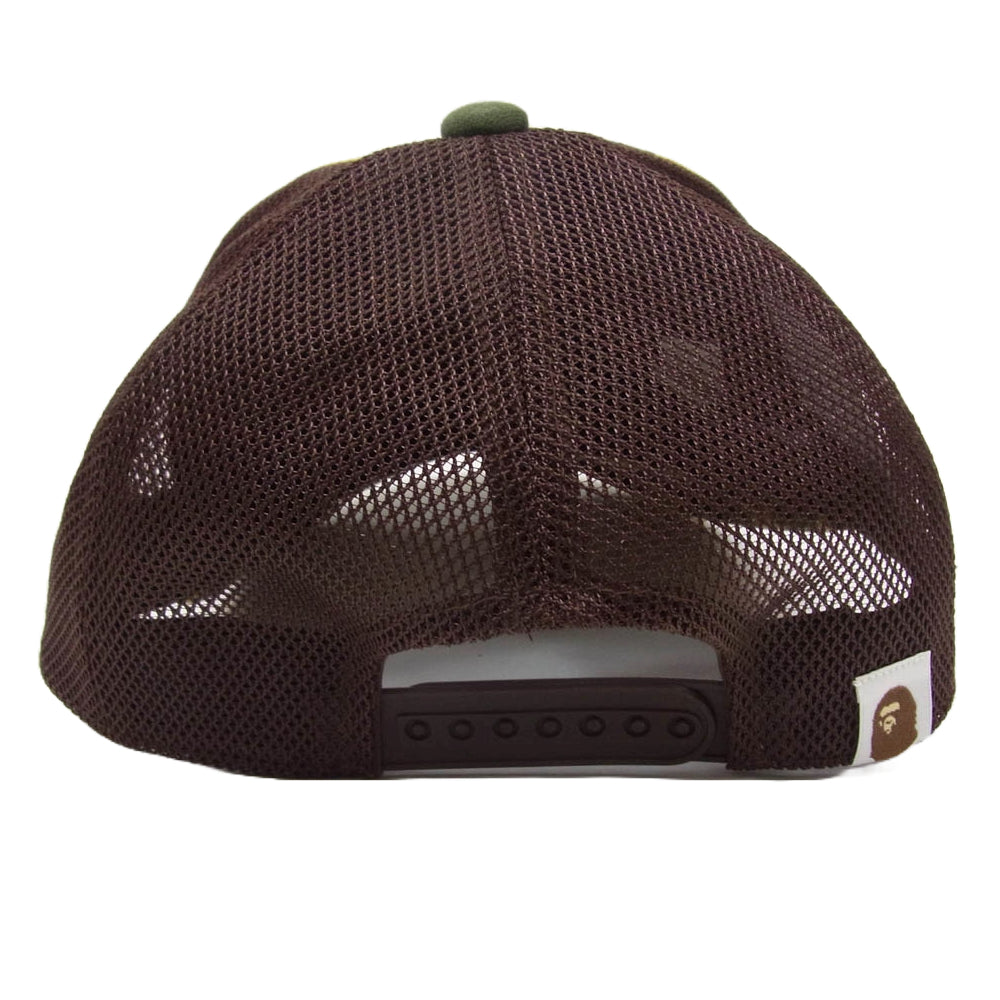 A BATHING APE アベイシングエイプ 001CPI301018M BAPE STA 迷彩 カモフラ柄 メッシュ キャップ 帽子 ブラウン系【中古】