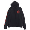 CHROME HEARTS クロムハーツ（原本無） WWW.CHROMEHEARTS.COM HOODIE オンライン限定 ホースシュー バックプリント プルオーバー フーディ パーカー ブラック系 XL【中古】