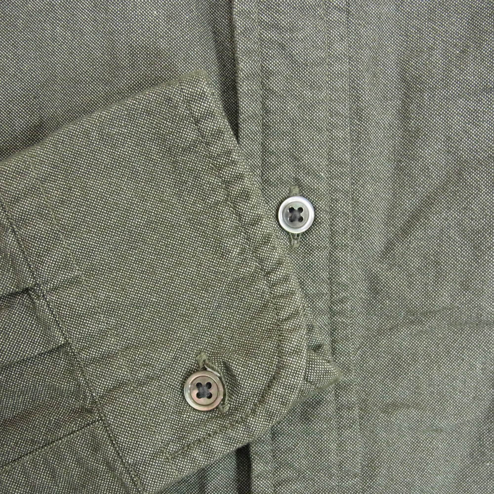 Nigel Cabourn ナイジェルケーボン 8020010500 BRITISH OFFICERS SHIRT ブリティッシュ オフィサー 長袖 シャツ グリーン系 48【中古】