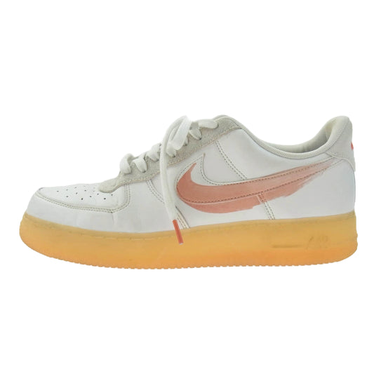 NIKE ナイキ DB3598-100 Mayumi Yamase 山瀬まゆみ Air Force 1 Flyleather AF1 エアフォースワン フライレザー スニーカー ホワイト系 オレンジ系 29cm【中古】